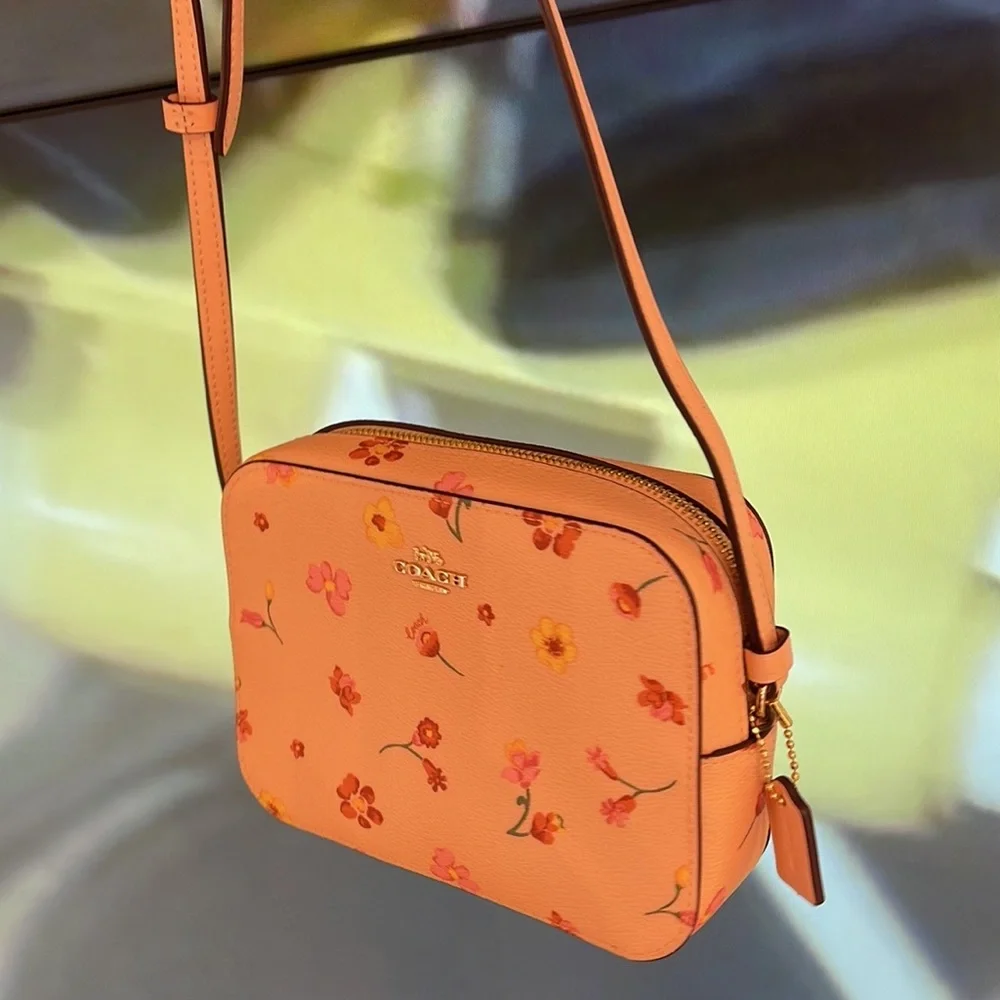 Coach c8699 Mini Camera Bag With Mystical Floral Print Faded Blush Multi - Picture 9 of 16